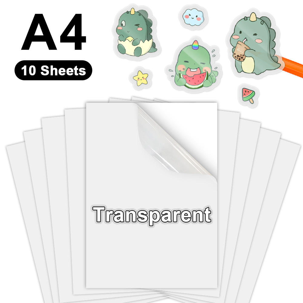 Commercial Vinyl Printing - 10 Sheets Transparent Printable Vinyl Sticker