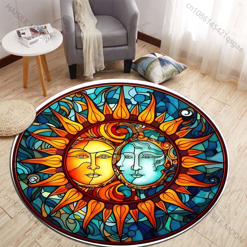 Stained Glass Sun and Moon Har - đánh giá và giá Commercial Glass Printing