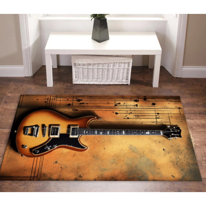 Guitar Print Music Theme Rug M - đánh giá và giá Commercial Printing Icon