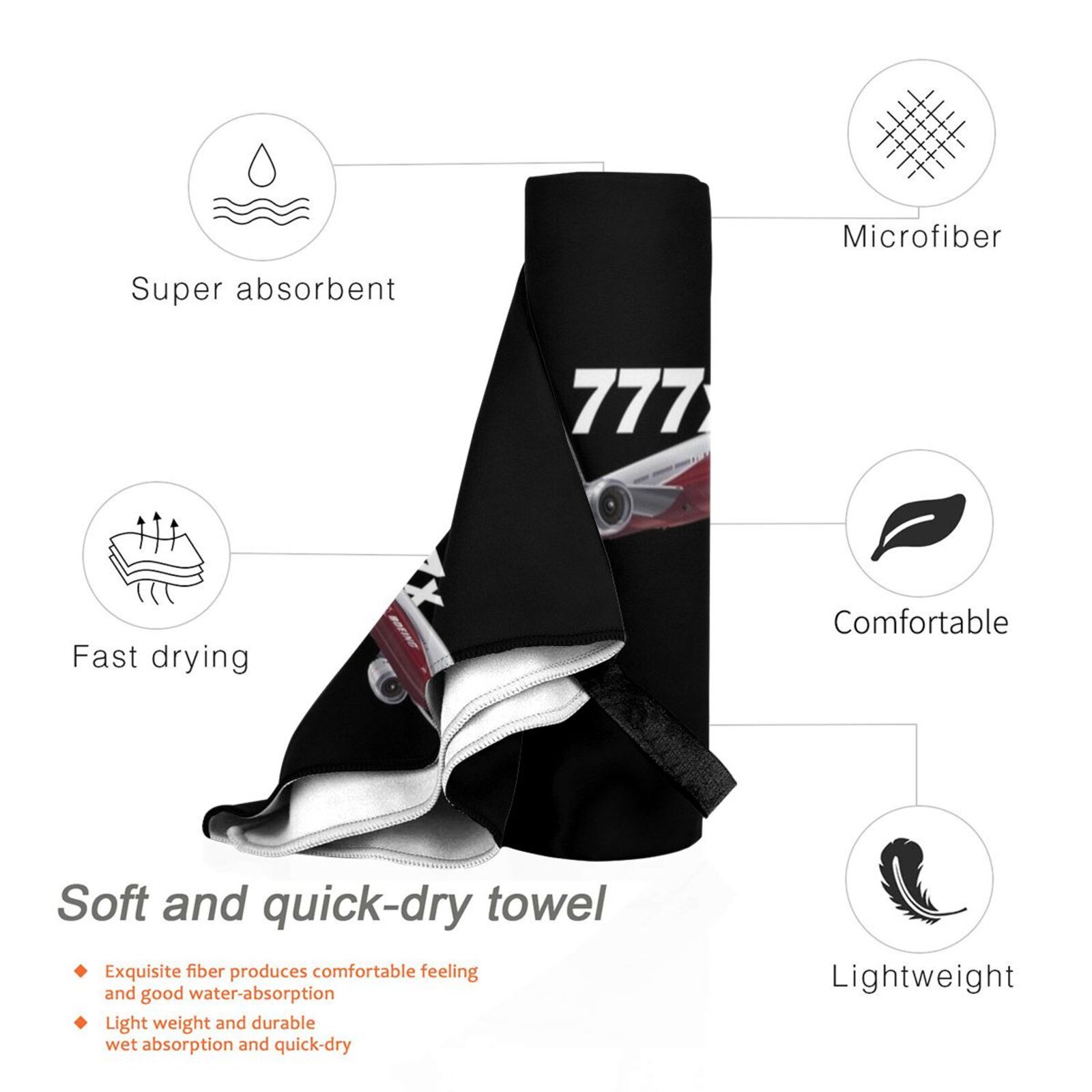 Boeing 777x Image Bath Towel B - đánh giá và giá Commercial Printing Images