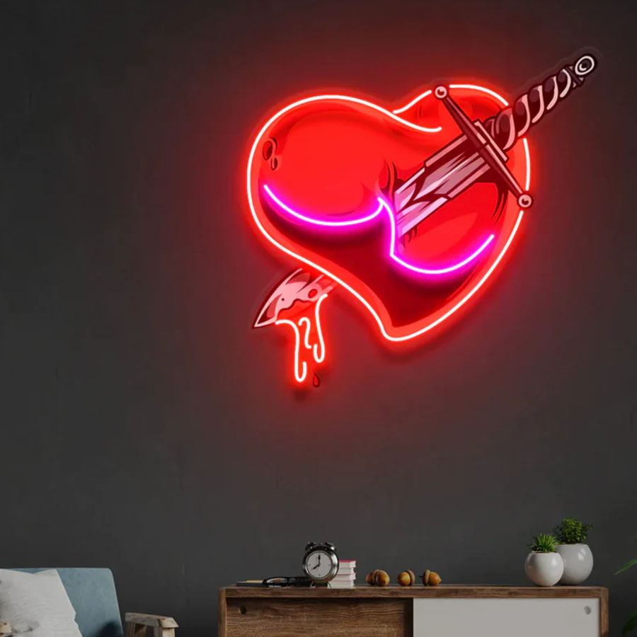 Love Hands Neon Artwork Neon L - đánh giá và giá Commercial Printing Icon