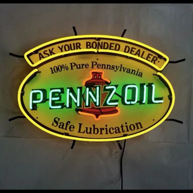 Neon Signs for Pennzoi Gas Han - đánh giá và giá Commercial Glass Printing